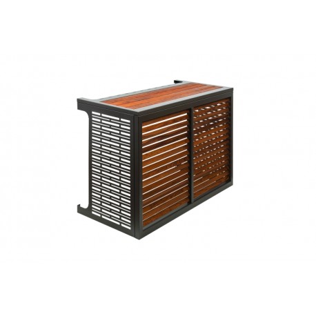 Cache Clim modèle Bois Alu Bronze